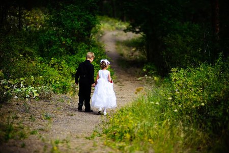 Young Love - couplte, fantasy, young love, nature, happy