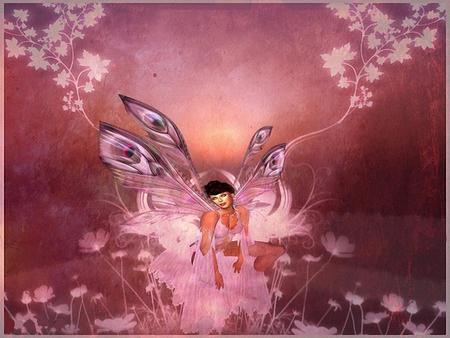 pink wings - wings, fairy, pink