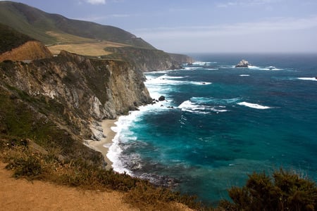 Coastline - skies, coastline, oceans, water, nature, coast, sea, sky