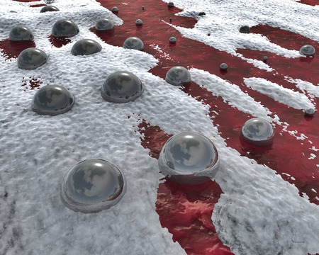 Blood Sweat & Spheres - 3d, abstract