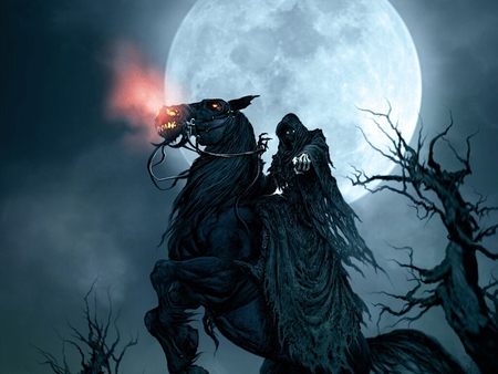 death with the horse - Fantasy & Abstract Background Wallpapers on ...