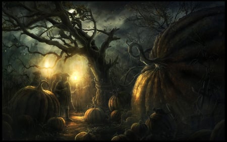 Mother Pumpkin - radojavor, pumpkin, mother, night, wallpaper, colonial america, pumpkins, halloween, entropy, garden, huge