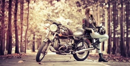 Asian Biker - Bike, Boots, Outdoors, Model