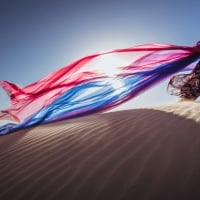 Model on a Sand Dune