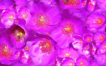 Flowers - carpet, poster, purple, painting, texture, flower, art, pink