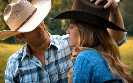 Jake & Me - actors, style, girls, western, women, models, hats, cowgirls, fun, movies, female, entertainment, blondes, fashion