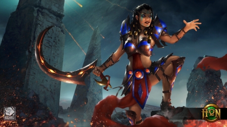 Amun-Ra - woman, heroes of newerth, art, girl, game, amun-ra, fantasy