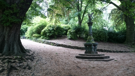 Drinking Fountain - Bath, Statue, Park, Flowers