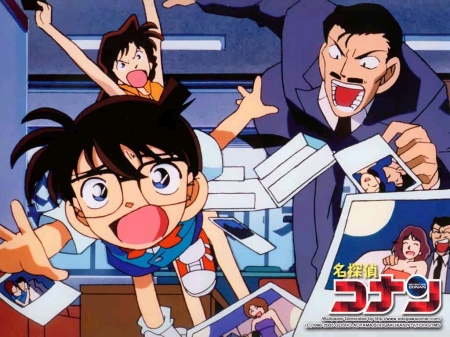 Detective Conan - kogoro mouri, richard moore, rachel moore, ran mouri, case closed, conan edogawa, detective conan