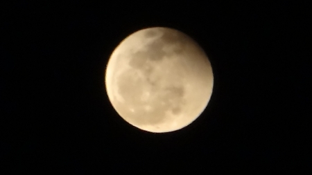 Full Moon - moon, full, yellow, black, space