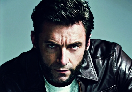 Hugh Jackman - movie, man, hugh jackman, blue, actor, wolverine, black