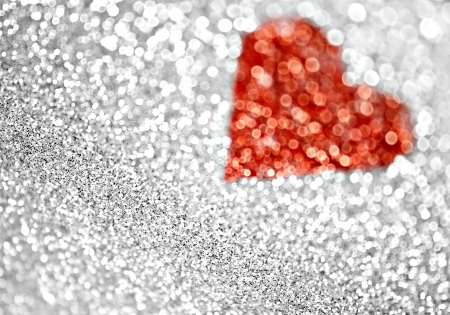 Happy Valentine's Day! - white, heart, red, glitter, valentine, texture