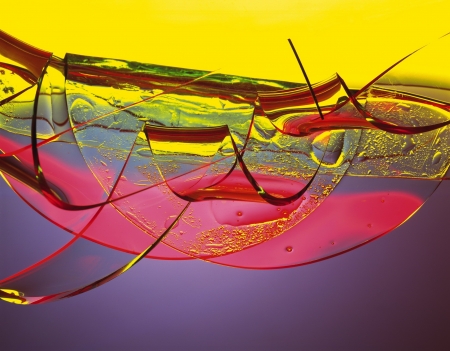 Glass shards - glass, shards, purple, pink, yellow, texture, colorful