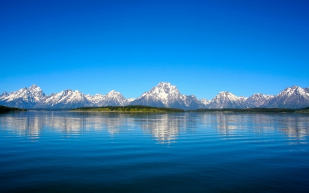 Blue Lake - mountains, water, sea, reflection