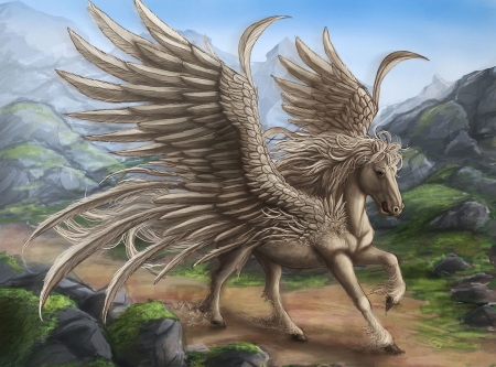 Pegasus - horse, greek, wings, mythology