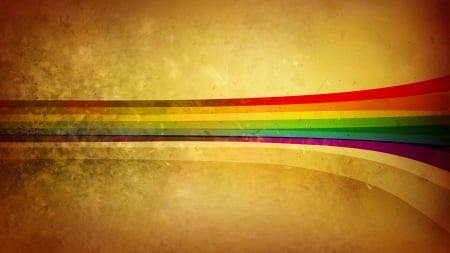 Rainbow - abstract, yellow, blue, retro, rainbow, vintage, red, green, texture