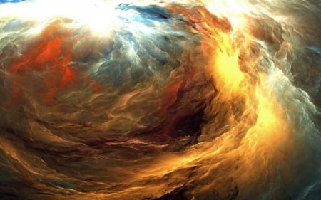 Clouds - abstract, blue, red, cloud, orange, texture, art, sky