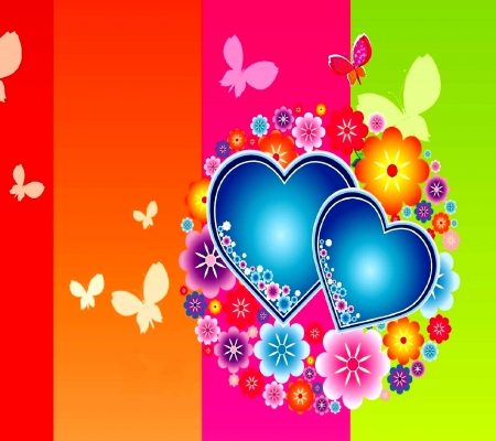 heart to heart - colorful, vector, abstract, heart