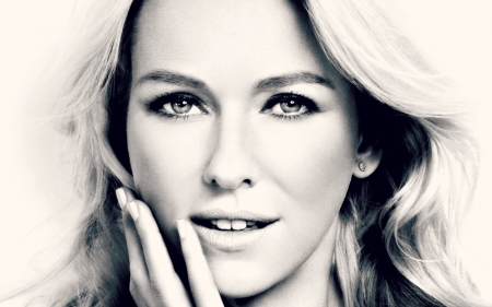 Naomi Watts - white, woman, face, actress, girl, naomi watts, black, blonde