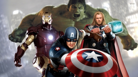 the avengers - ironman, thor, captain, hulk, america