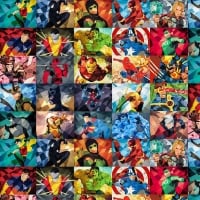 super hero collage