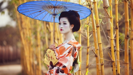 Asian Beauty - style, girl, umbrella, asian