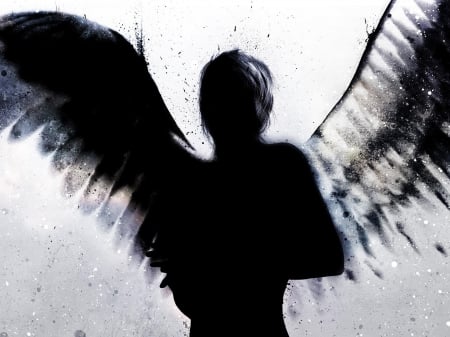 angel_Wallpaper-tamar-1920x1440 - white, dark front, background, shadow, angel