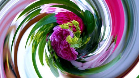 Swirling flowers - nature, flowers, graphics, swirling