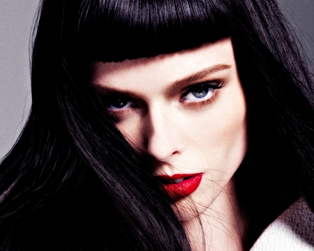 Coco Rocha - woman, face, coco rocha, girl, red, brunette, model