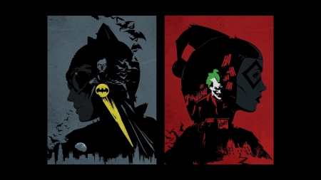 The Men And Woman Of Gotham City - batman, joker, harley quinn, catwoman