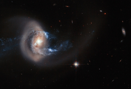 Galaxy NGC 7714 After Collision - space, fun, stars, cool, galaxy