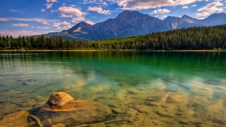 Banff National Park - clouds, water, canada, landscape, alberta, mountains