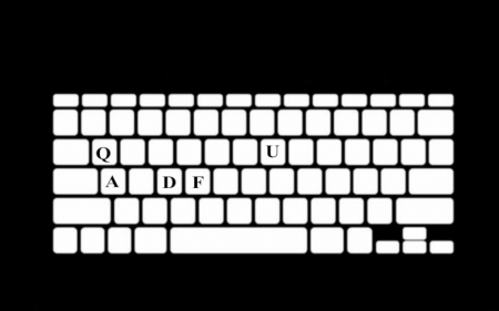 Keyboard - white, lol, computer, black, keyboard