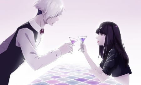 Death Parade - drink, anime, parade, onna, romance, death, couple, love