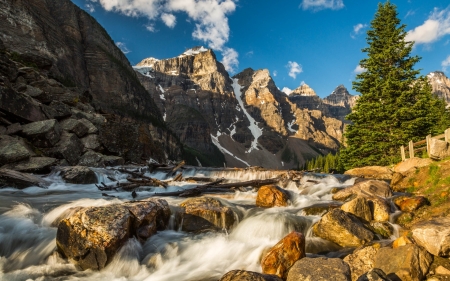 Water Cascades in Banff National Park, Canada