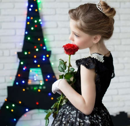 Girl - girl, rose, flower, photography