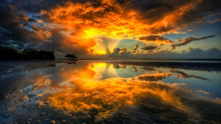 SUNSET OR SUNRISE - sky, gorgeous, sunset, beautiful