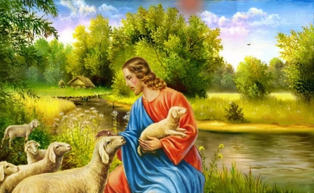 The Lord is my Shepherd - christ, jesus, shepherd, sheep, bible, love