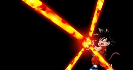 Dragon ball - background, black, dragon ball, goku, kame jame ja