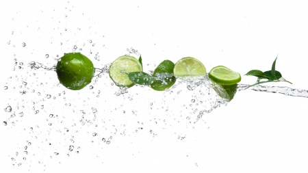 Lime - water, lime, spray, drops