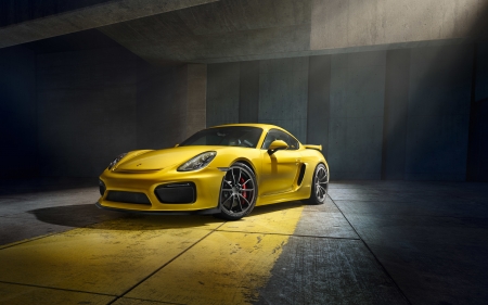 Porche Cayman 2014 - fast, porche, yellow, cayman 2014