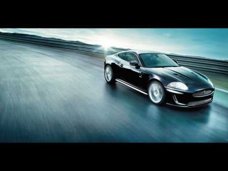 jaguar xkr 175 - british, road, black, jaguar