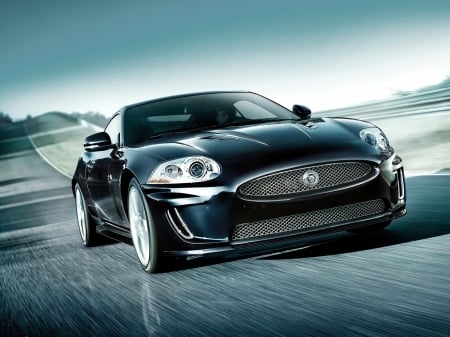 jaguar xkr 175 - british, road, black, jaguar