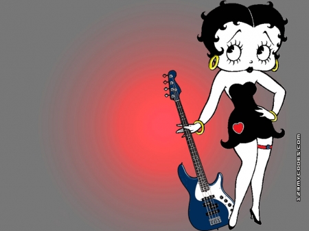 betty boop - dress, boop, guitar, betty