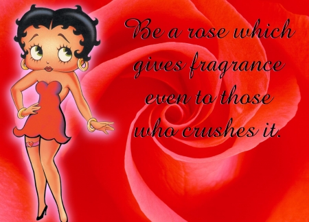 betty boop - boop, betty, rose, quote