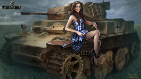 Girls in World of Tanks - Beauty, Female, Girls, Tanks, World, Models