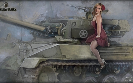 Girls in World of Tanks - Beauty, Female, Girls, Tanks, World, Models