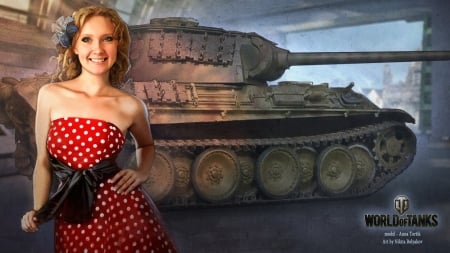 Girls in World of Tanks - girls, beauty, tanks, models, world