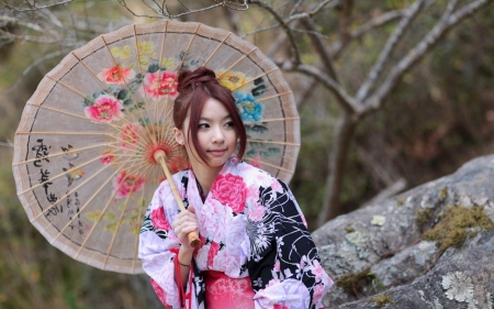 Asian Beauty - girl, umbrella, asian, beauty