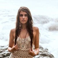 Model at the Beach